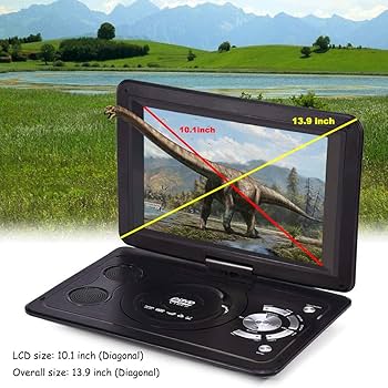 10.1inch Portable DVD Player, Mini 270° Swivel 800*480 LCD
